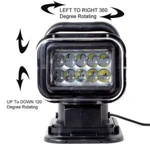 Wholesale Remote Spot 12v 7.8inch 50w Long Distance Searchlight Searching Lights Vehicle Search Light With Magnet
