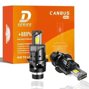 D2S HID Xenon to LED Headlights 55W 8600LM D2S D2R D4S D4R Canbus Car LED Headlight Bulbs
