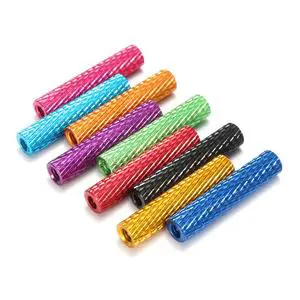 Custom Knurled Anodized Round Aluminum Standoff M3 X 25mm