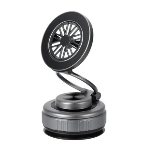 Magnetic Car Phone Holder Vacuum Suction 3 Axis 360 Rotation Alloy No Residue for Dashboard Windshield Mount Soporte Celular
