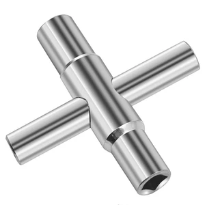 Silver Square Socket Torque Wrench DIY Household Manual Faucet Cross Bathroom Wrench Chrome Universal Metric Manual Wrench