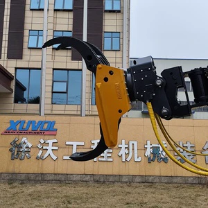 XUVOL Wood Grapple Cutting Chain Saws Grapple Saw Tree Timber Harvester Hydraulic Tree Sawing Machine Tree Cutting for Excavator