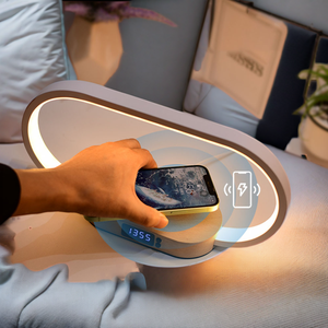 Wireless Charging Study Desk Light LED Magnifying Desk Lamp Color Changing Mood Light Table Lamp