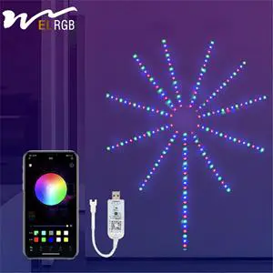 Led Magic Music Voice Control Light with Water Full Color Starry Sky Festival Decoration Atmosphere Light Smoke Flower Light