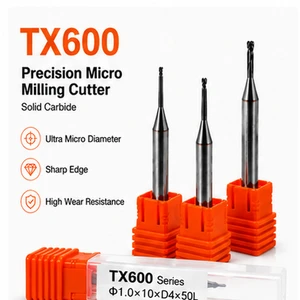 Precision Solid Carbide Micro End Mill Thread Milling Cutter for CNC Mold Medical Semiconductor Machining