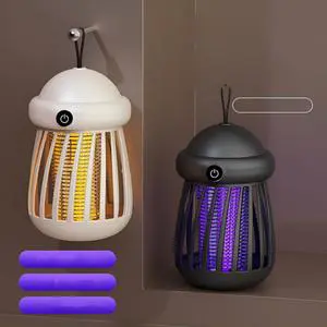Smart Electric Mosquito Killer Lamp Rechargeable Non-toxic Aluminum Mesh Indoor Outdoor Mosquito Repeller With Ambient Light