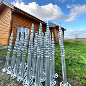 Wholesale Solar Screw Piles Foundation Anchor Galvanized Ground Screw Wooden House Foundation Pile Screw Pile