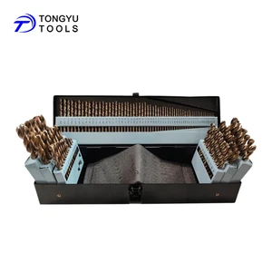 115Pcs M35 Cobalt Drill Bit Set Split Point Jobber Length For Stainless Steel Hardened Metal Alloy Steel Industrial Metalworking