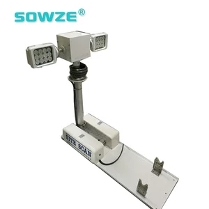 1.8M Telescopic Lighting Mast LED Light Tower Vehicle Roof Mount Remote Control Waterproof Emergency Working Searchlight
