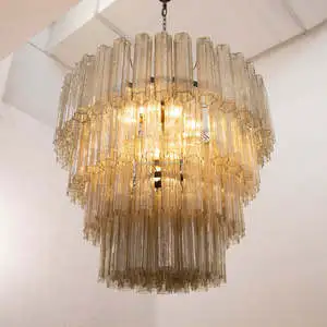 Vintage Italian Art Blown Glass Pendant Light Chandelier Luxury Home Villa Stairs Decorative Chandelier For Living Room Bedroom