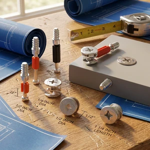 Minifix Connector 3 In 1 Carbon Steel Furniture Connecting Bolt Lock Cam Nut Dowel Screw For Cabinet Garage Storage Wardrobe