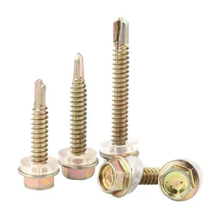 Stainless Steel Hex Head Self Drilling Screw With Rubber Washer Anti-Rust Metal Self Tapping Fastener Factory Direct Supply