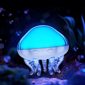Jellyfish Water Ripple RGB Projection Lamp Built In Speaker Battery Powered Remote Modern Home Night Light