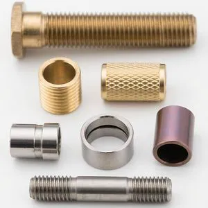 OEM Custom Metal CNC Machining Threaded Sleeve Bronze Copper Brass Knurle Bushing Made From Stainless Steel