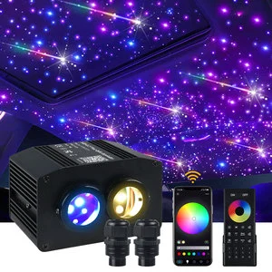 16W RGB+CCT Double Head + Dual Color +Twinkle + APP + RF Remote Control Led Fiber Optic Lights & Lighting