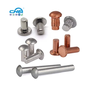 Metal Aluminum and Iron Round Head Rivets Shank JIS B 1213 Solid Rivet 10mm - 36mm Color Rivet