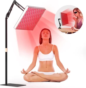 Home Use Acne Treatment Pain Relief 660nm/850nm NIR LED Lamp Device Face & Body Red Light Therapy Panel with US Plug Stand