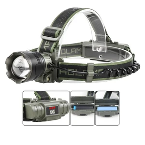 30W LED Rechargeable Portable IP65 Waterproof Headlamp 750-999M Long Range 90 Adjustable Zoomable White Laser LEP For Camping