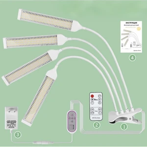 Hot Selling 4-Heads Full Spectrum Adjustable USB Full Spectrum LED Grow Lights LED Clip Light for Indoor Plants Growth