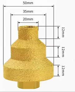 Brazing Step Pyramid Drill Diamond Multi-layer Hole Opener Tile Rock Plate Hole Enlargement Chamfer Trimming Tool Angle Grinder