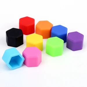 17mm Auto Wheel Lug Nut Protective Vehicle Wheel Hub Covers Silicone Car Wheel Nut Screw Cover