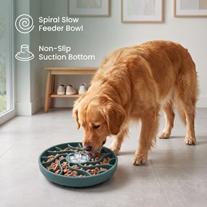 Pet Slow Feeder Silicone Dog Bowl Suction Cup BPA Free Anti Choking Non Slip Lick Mat Anxiety Relief Healthy Eating