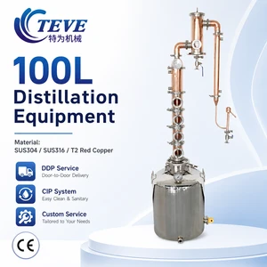 100L Copper Reflux Distiller Moonshine Still Distilling Column Quick Heating Distillation Boiler Distillation Equipment