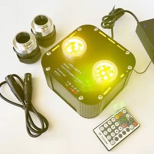 Dual Colors RGBW Fiber Optic Led Lights 50W Dual Port Color Changing Starry Ceiling Twinkle Led Fiber Optic Light Source