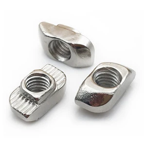 Zinc Plated M4/M5/M6/M8 Spring Slot T-Nut Blue Steel Tee Nut M3 Thread Metric Certified-10 Hardware Aluminum Profile Supplier