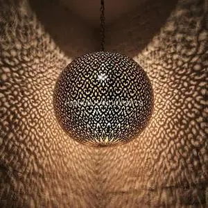 Round Shaped Ceiling Light Fixture Pendant Modern Indoor LED Lampshade for Bedroom/Living Room
