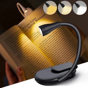 New Model LED Book Lights Rechargeable Night Light Adjustable Mini Clip Study Desk Reading Lamp Eye Protection Travel Bedroom