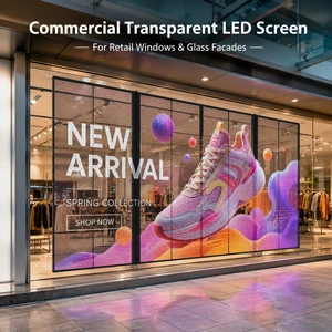 Window Outdoor Adhesive Transparent LED Hd Flexible Indoor Glass Led Display Screen Video Wall Transparent Led