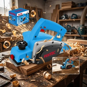 FIXTEC 600W Electric Wood Planer Machine Powerful Wooden Hand Planer Carpenter Woodworking File Tool Planer