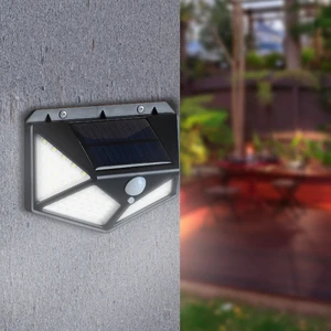 NEW 100pcsLED 1200mAh Body Sensor Light Control Dusk to Dawn Outdoor Waterproof Mounted Wall Light Led Solar Power LED Wall Lamp