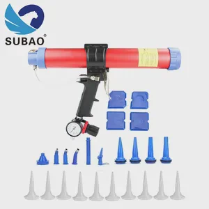 SUBAO 400ML Pneumatic Silicone Sealant Gun Air Sausage Glue Filling Caulking Tool With Nozzle