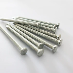 Galvanized Steel Smooth Shank Concrete Nails with Diamond Point and 50-57HRC Hardness for Building Construction