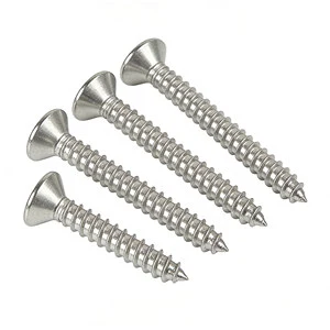 Custom Size Stainless Steel Flat Head Self Tapping Screws for Furniture Hardware Fitting