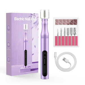 Electric Manicure 5 Modes Professional Pedicure Low Noise 6 Drill Bits Nail File Set Portable Nail Drill Stainless Steel