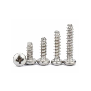 M1.4 M1.5 M1.6 M1.7 M1.8 M2 M2.2 M2.6 M2.8 M3 304 Stainless Steel Phillips Pan Head Self Tapping Screws Thread Forming Screws