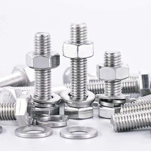 Wholesale 304 Stainless Steel External Hex Bolt Tornillos Perno Y Tuerca Boulons M3-M20 Screw Nut Set for Mechanical Equipment