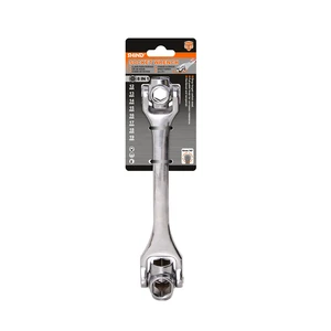 SHIND 94244 8 in 1 Socket Wrench 12-19 mm Multi-functional Combination Spanner Carbon Steel Torque Spanner Repairing Tools
