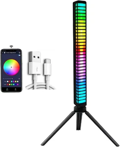 Visible Music Car Sound Light RGB LED Rhythm Pickup Lamp with 3D Screen Ambient Light Bar 12V Voltage 12-Month Warranty