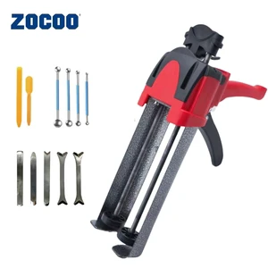 400ML 1:1 Manual Caulking Gun For Two-tube Tile Grout Epoxi Adhesive Sealant Grouting Guns