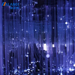 White 16W Optic Fiber LED Lights Starlight Wedding Backdrop with Plastic Lamp Body Star Cloth Source