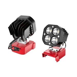 Adjustable 40W LED Work Light Compatible with Mi-lwaukee 18V Battery Cordless Job Site Light for Emergency Lighting
