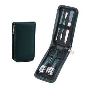 Cheaper 6pcs Men's Manicure Set Nail Cutter Care Grooming Kits With Travel Bag