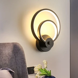 Seeky Nordic Iron Wall Lamp Bedside Lamp Creative Modern Minimalist Living Room Hotel Hallway Staircase Lighting