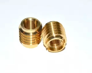 DIN16903 Brass Threaded Bushings Round Without Shoulder Open Insert for Plastic Molding Competitive Price Oil Bearing Bushing