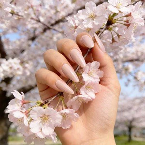 Spot Wholesale Daily Simple Flesh-colored Manicure Nails 24 Pieces Full Size Customizable Artificial Nails