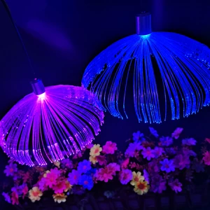 Romantic RGB Color LED Fiber Optic Night Lights Holiday Wedding 12V Optical Fiber Christmas Party Decorative Light